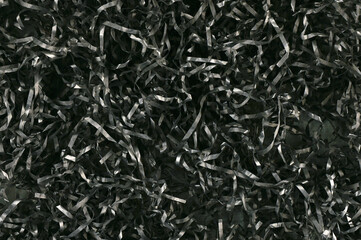 Close-up of dark grey decorative straw.