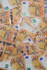 50 euro european money wallpaper Fifty banknotes seamless background