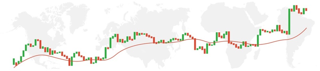 Trading and business candle stick graph chart of stock market investment