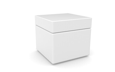 3d  cream container on white background