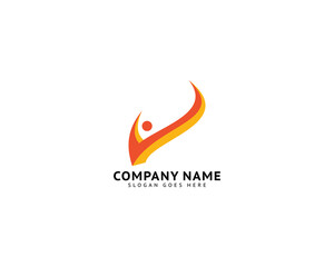 People check logo design vector template