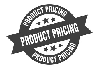 product pricing sign. round ribbon sticker. isolated tag