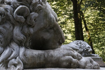 Lion sculpture in Covadonga, Spain