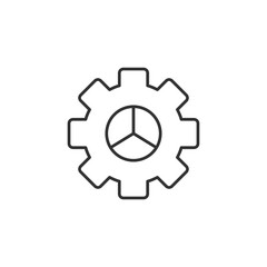 Gear icon. Setting symbol modern, simple, vector, icon for website design, mobile app, ui. Vector Illustration