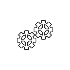 Gears icon. Settings symbol modern, simple, vector, icon for website design, mobile app, ui. Vector Illustration