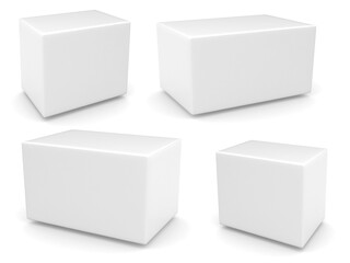 3D box on white background