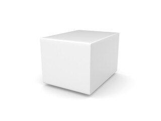 3D box on white background