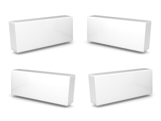 3D box on white background