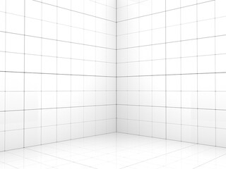 Obraz premium 3D Abstract room white background