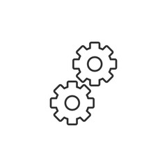 Gears icon. Settings symbol modern, simple, vector, icon for website design, mobile app, ui. Vector Illustration