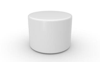 3d cylinder on white background