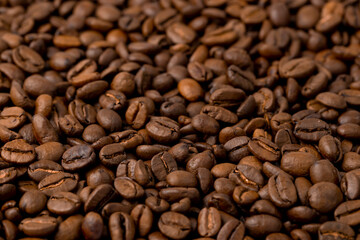 Сoffee background. Texture of coffee beans as a natural background.