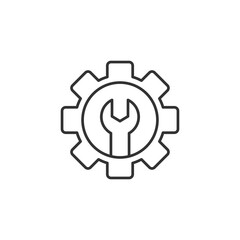 Cog with wrench icon. Setting symbol modern, simple, vector, icon for website design, mobile app, ui. Vector Illustration