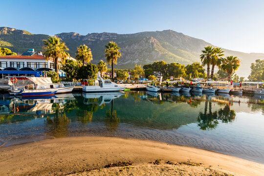 Azmak River view in Akyaka Village of Turkey