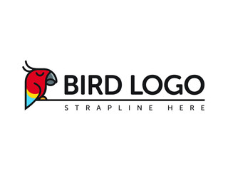 Bird, parrot vector logo design © Gaz-El Creative