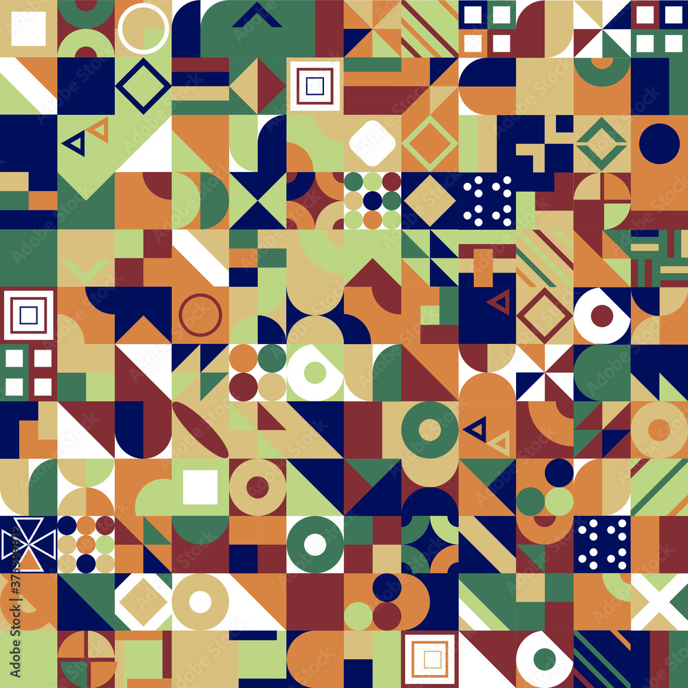 Poster modern vector abstract geometric pattern with different shapes. abstract texture background for cove