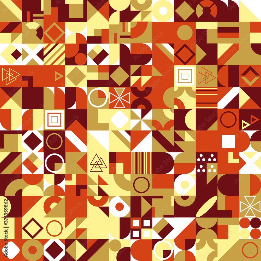 Poster modern vector abstract geometric pattern with different shapes. abstract texture background for cove