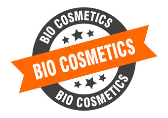 Fototapeta premium bio cosmetics sign. round ribbon sticker. isolated tag