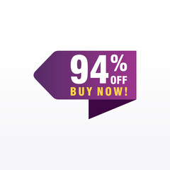 94 discount, Sales Vector badges for Labels, , Stickers, Banners, Tags, Web Stickers, New offer. Discount origami sign banner