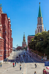 Fototapeta premium View of Red square through the Kremlin passage