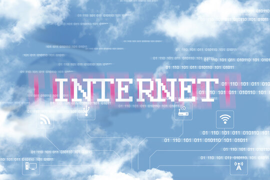2d  illustration internet abstract background