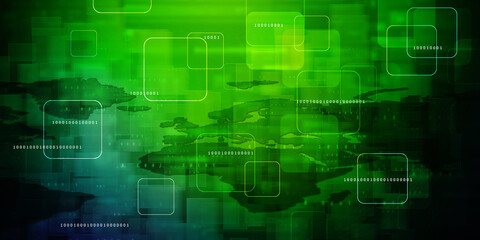 Fototapeta na wymiar 2D Digital Abstract Business Networking background