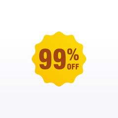 99 discount, Sales Vector badges for Labels, , Stickers, Banners, Tags, Web Stickers, New offer. Discount origami sign banner