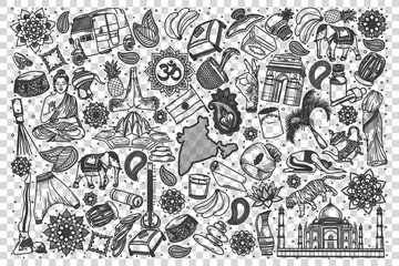 India doodle set