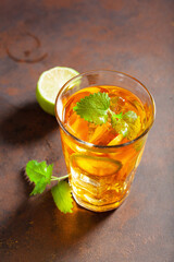 ice tea with lemon and mint