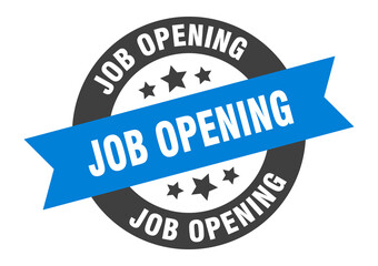 job opening sign. round ribbon sticker. isolated tag