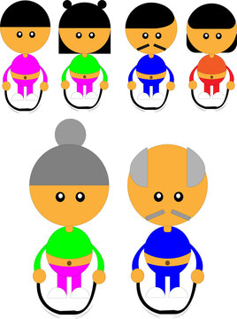 Illustration design of a fat person exercising