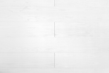 White wood laminate flooring or wall, top view. High resolution full frame textured background in black and white.