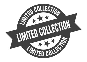 limited collection sign. round ribbon sticker. isolated tag