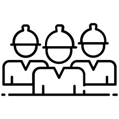 
Labor icon design, group of employees in style 
