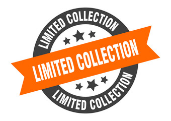 limited collection sign. round ribbon sticker. isolated tag