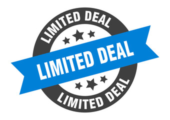 limited deal sign. round ribbon sticker. isolated tag