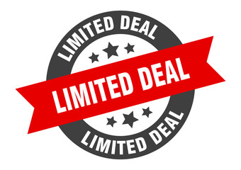 limited deal sign. round ribbon sticker. isolated tag