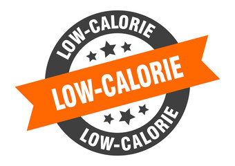 Fototapeta premium low-calorie sign. round ribbon sticker. isolated tag