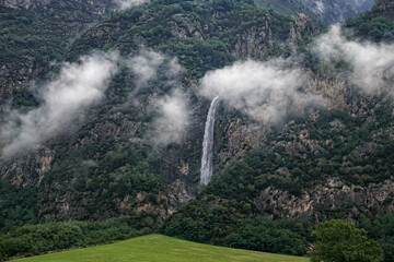 clouds in the mountains