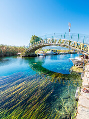 Azmak River view in Akyaka Village of Turkey