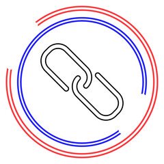 Link sign - vector chain symbol - connection