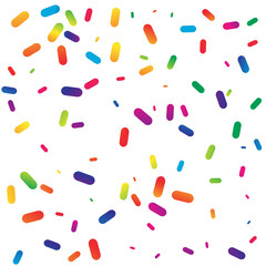 Colorful sprinkle topping pattern background. summer banner. Vector