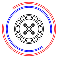 Casino game icon, gambling illustration