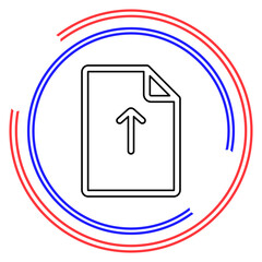Vector Upload file icon - file document symbol