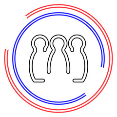 Bowling icon. vector bowling pins - sports game