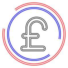 Pound sign icon, money Pound illustration