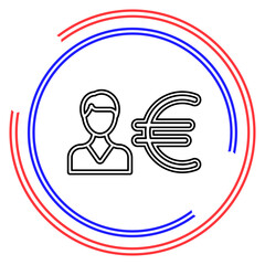 Business man with Euro sign
