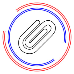 paper clip sign, attachment icon