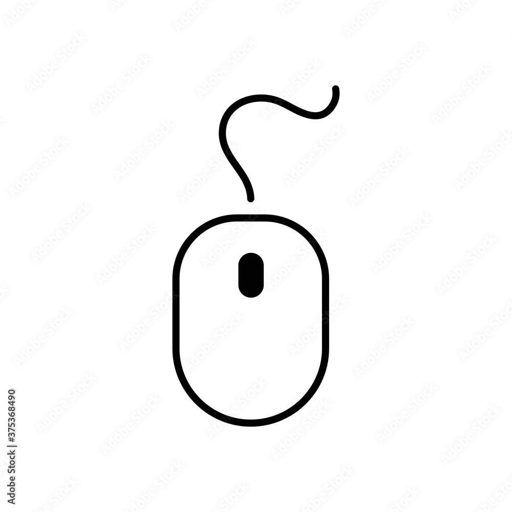 Fototapete computer mouse icon symbol. pc mouse icon vector isolated illustration. icon computer mouse web. mod