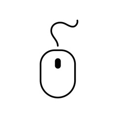 Computer Mouse Icon Symbol. PC Mouse icon vector isolated illustration. Icon computer mouse web. Modern computer mouse, flat icon design.